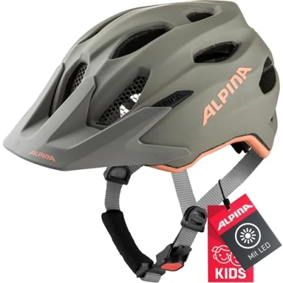 Imagen de Alpina Carapax JR. Flash Casco de esquí, Unisex Youth, Moon Grey Peach Matt, 51 56 cm