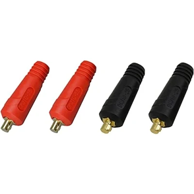 Imagen de RIVERWELD TIG Cable de soldadura Panel Conector Socket DKJ10 25 Estilo Dinse Montaje rápido 200Amp 4pcs