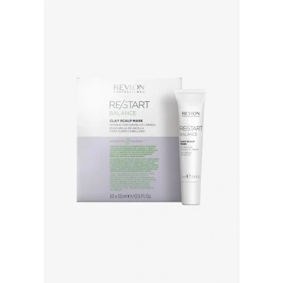 Imagen de REVLON PROFESSIONAL RESTART BALANCE Mascarilla de Arcilla, tratamiento para el cuero cabelludo graso, limpieza profunda, purificante, 15ml