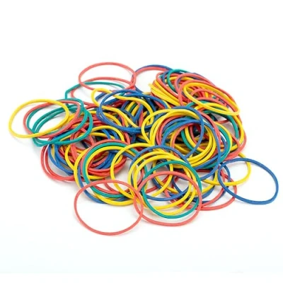 Imagen de 100 piezas de bandas goma coloridas,Gomillas elasticas,para el hogar, trabajo, la oficina, reutilizable, duradera