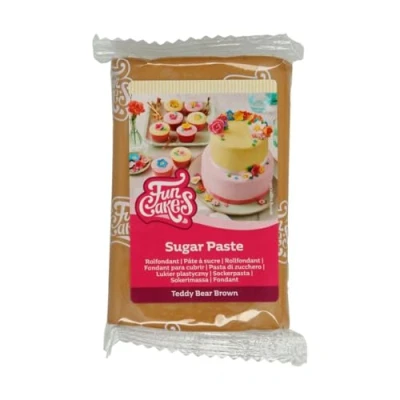 Imagen de FunCakes Pasta de Azúcar Marrón Teddy Bear, 250 g ( Paquete 1)