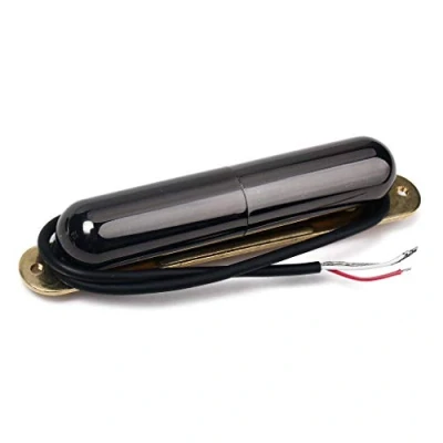 Imagen de Alnicov pastilla de tubo lápiz labial guitarra, bobina simple estilo vintage para accesorios guitarra ST, negro