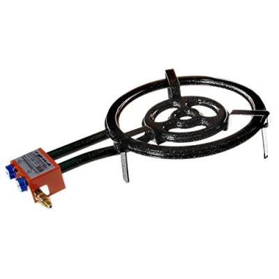 Imagen de Garcima 76040 Hornillo paellero Gas Plano l 40 2 Fuegos, Negro, 41x 65 x 12 cm