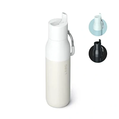 Imagen de LARQ Bottle Flip Top 500ml Botella aislada de acero inoxidable Termo, libre BPA Mantiene las bebidas frías y calientes, Granite White