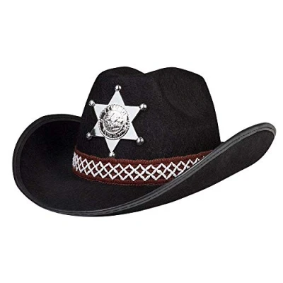 Imagen de Boland 04106 Sombrero del sheriff de los niños, Tamaño único, negro