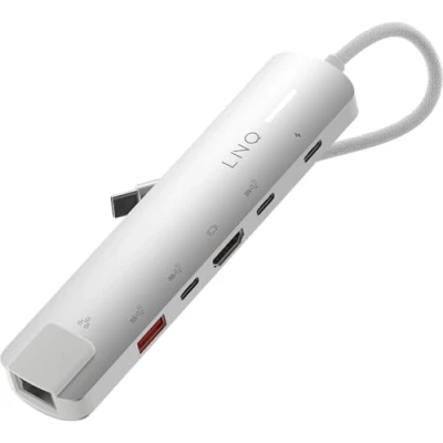 Imagen de Hub Linq ProConnect 6in1, Carga Ultra rápida de 140 W, Blanco