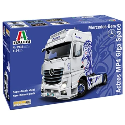 Imagen de Italeri 3935S 1:24 M B Actros MP4 Show GigaSpace, maqueta, Kit de construcción, construcción Modelos pie, Manualidades, aficiones, Pegar, Juego plástico detallado, sin barnizar