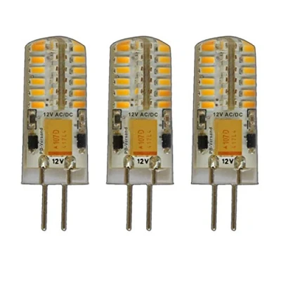 Imagen de 3 LED G4, W, luz blanca cálida, regulable, 12 V CA/CC (3 piezas), voltaje CA a 48 SMD 3014 (Epistar), 15 330 , base de pin