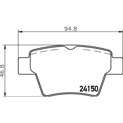 Imagen de HELLA 8DB 355 011 821 Juego de pastillas freno no preparado para indicador desgaste con tornillos pinza accesorios