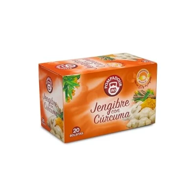 Imagen de Pompadour Infusión Jengibre con Cúrcuma, 20 Bolsitas