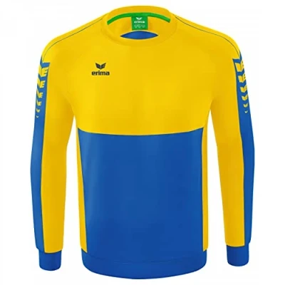 Imagen de ERIMA Adultos Six Wings Sudadera, New Royal/Amarillo, 3XL