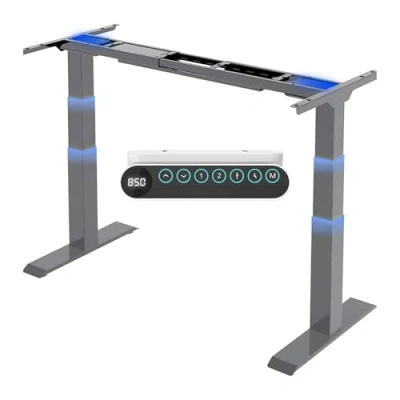 Imagen de FLEXISPOT E6 Escritorio Eléctrico de Pie con Altura Ajustable Eléctrico, Standing Desk Mesa Oficina Ordenador Acero Sólido 4 Botones Memoria Automática Inteligente, 2 Motores, 3 Etapas