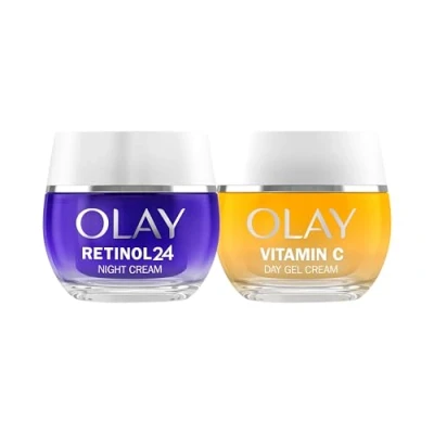 Imagen de Olay Retinol24 Crema De Noche 50ML Y VitaminC + AHA24 Día 50ML. Pack 2 Cremas. Piel Más Suave, Hidratada Luminosa