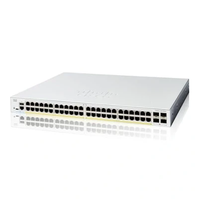 Imagen de Cisco Switch Inteligente Catalyst 1200 48P 4G, GE de 48 Puertos, PoE, SFP 4x1, protección Limitada por Vida (C1200 4G)