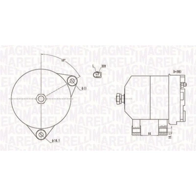 Imagen de MAGNETI MARELLI 063731913010 Alternador 12V 140A CITROËN: Jumper II Furgón, Jumpy MPV, PEUGEOT: Boxer Bus