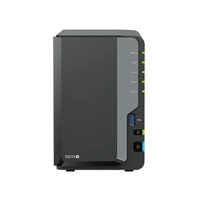Imagen de Synology DS224+ 2 Bay Diskstation NAS (Intel Celeron J4125 4 Core 2.0 GHz GB DDR4 RAM x RJ 45 1GbE puerto LAN), paquete de 16 TB con discos duros WD Red Plus 8 (WD80EFZZ 68BTXN0)