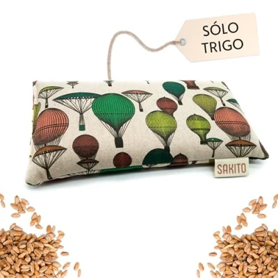 Imagen de Saco Semillas Microondas (25x12 cm) Termico Saquitos de para Bolsa Calor Cojin Almohada (Solo trigo)
