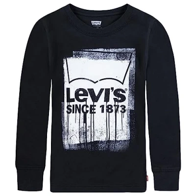 Imagen de Levi&#039;s Lvb Wet Paint L/S tee 8ej331 Camiseta, Meteorito, 6 años para Niños