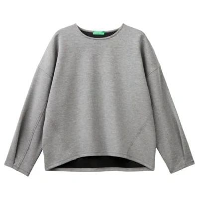 Imagen de United Colors of Benetton Malla G/C 38y6d108o Sudadera, Gris Melange Medio 501, L para Mujer
