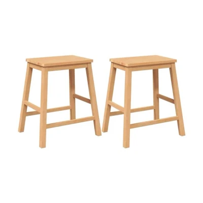 Imagen de vidaXL Sillas de Bar 2 uds Madera Maciza Caucho