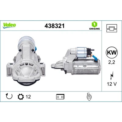 Imagen de VALEO NEW ORIGINAL PART 438321 Motor de arranque 12 2,2 FORD: Transit Mk6 Furgón, Custom V362 Tourneo