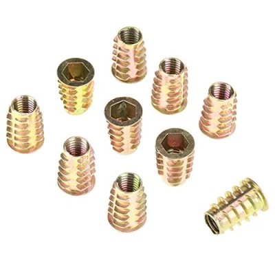 Imagen de 10 Tuercas Hexagonales de Aleación Zinc M10 x 25 mm(Tamaño) para Tornillos Interfaz Roscados Madera