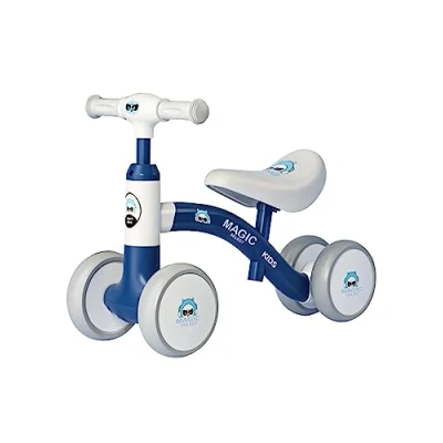 Imagen de MAGIC SELECT Bicicleta sin Pedales para Niños a Partir de 1 Año. Mini Triciclo Infantil. Correpasillos Bebés Ligero, con 4 Ruedas y Sillín Ajustable. Juguete Regalo Niñas.