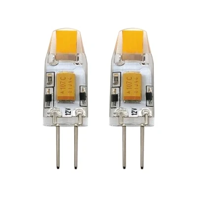 Imagen de EGLO LED G4 regulable, juego de 2 lámparas, bombillas enchufables, 1,8 vatios cada una (corresponde a 20 V), 12V, 200 lúmenes, foco blanco cálido, 2700k, pin la luz Ø 1 cm