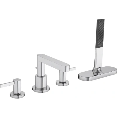 Imagen de hansgrohe Finoris Mezclador de 4 agujeros para borde bañera con sBox, cromo, 76444000