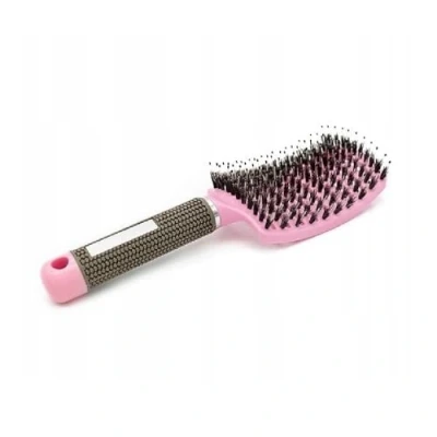 Imagen de Deni Carte cepillo para desenredar el cabello, suave de cerdas jabalí sin tirones, cabello grueso y rizado, cepillado indoloro, reduce encrespamiento la rotura del