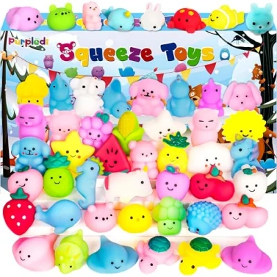 Imagen de Purpledi 50Pcs Squeeze Toys Squishy Juguetes , Kawaii Squishys Lindos Juguete para Niños Fiesta de Favores Goodie Bag Stuffers ,Navidad, Cumpleaños, Regalo Aliviar el Estrés c