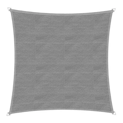 Imagen de Windhager Capri 10756 Toldo Cuadrado 5x5m (Isósceles), Protección Solar para jardín y Patio, Resistente a los Rayos UV la Intemperie, Gris