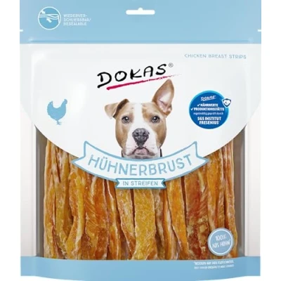 Imagen de Dokas Pechuga de Pollo en Tiras 5 x 500 g Complemento alimenticio para Perros Seca Adecuado Todos los tamaños y Razas