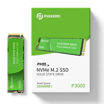 Imagen de PHIXERO P3000 1TB NVMe M.2 SSD, PCIe 3.0, 3000 MB/s de lectura, SSD interno para juegos y aplicaciones cotidianas