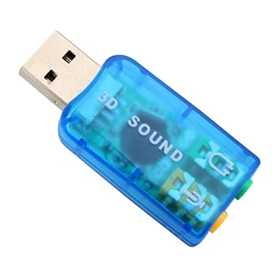 Imagen de Adaptador de Audio USB Externo, 2.0 5.1 Canales Tarjeta Sonido para PC Auriculares