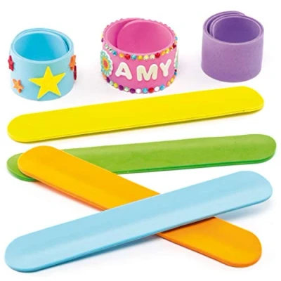 Imagen de Baker Ross Pulseras de espuma a presión (paquete 8) Juguetes novedosos para niños, fiesta perfecta, botín o bolsa premios, colores surtidos