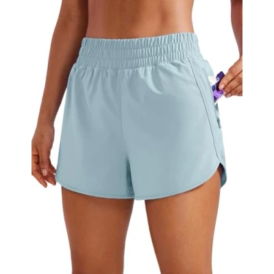 Imagen de CRZ YOGA Shorts de Running con Delfines Cintura Alta para Mujer Azul grisáceo Claro 42