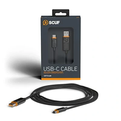 Imagen de Scuf Cable USB C Trenzado Conexión y Carga tipo de 2 Metros para Mandos Xbox, PS5 Smartphones Negro