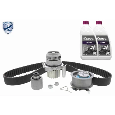 Imagen de VAICO V10 50105 bomba de agua + Kit Distribucion con líquido refrigerante, material fijación 120 VOLKSWAGEN: Golf 5