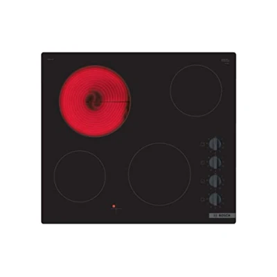 Imagen de Bosch Electrodomésticos para el hogar y la cocina PKE611CA3E Placa eléctrica, 60 cm, Negro, Integrado, Serie 2