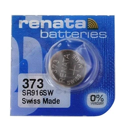 Imagen de Renata Lote de pilas 373 SR916SW, color plata, 1,55 V