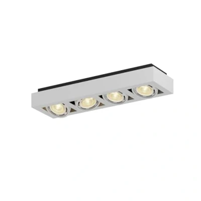 Imagen de Arcchio Downlight Ronka, 65 cm, 4 luces, blanco, metal, GU10