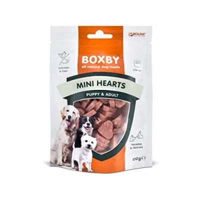 Imagen de Boxby Aperitivos para Cachorros, minicorazones, 100 g