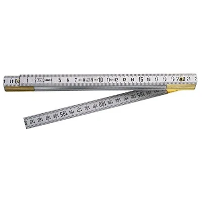 Imagen de Facom DELA.626.00 Metro Plegable Duraluminio Clase III, 2 Metros, 10 Brazos, Superficie Satinada