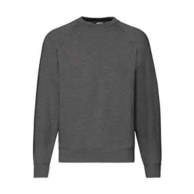 Imagen de Fruit of the Loom Sudadera para hombre raglán, talla XL, brezo oscuro