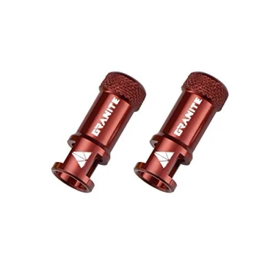 Imagen de Tapón de Válvula Granite Juicy Nipple con Función Extracción Núcleo Válvula, Tapas Neumático Fáciles Usar y Cubiertas Antipolvo (Rojo)