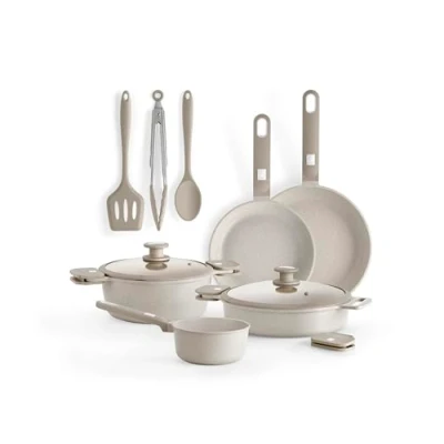 Imagen de MONIX Denmark Bateria de cocina 10 piezas, Aluminio Fundido con Antiadherente, Apta para todo tipo Cocinas incluida Inducción