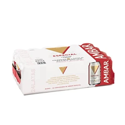 Imagen de Ambar Especial Pack 24 latas x 33 cl 5.2 % Volumen de Alcohol