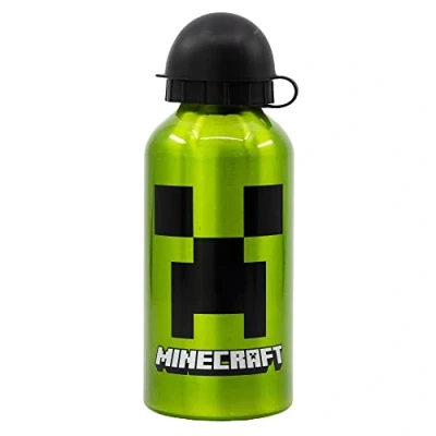 Imagen de botella de aluminio para niños cantimplora infantil agua reutilizable 400 ml Minecraft