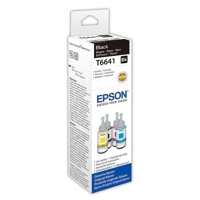 Imagen de Botella de tinta Epson T6641 EcoTank, Compatible con ET 2600, 70 ml, Negro
